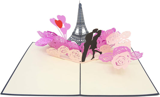 Romantic Eiffel Tower Pop Up Card