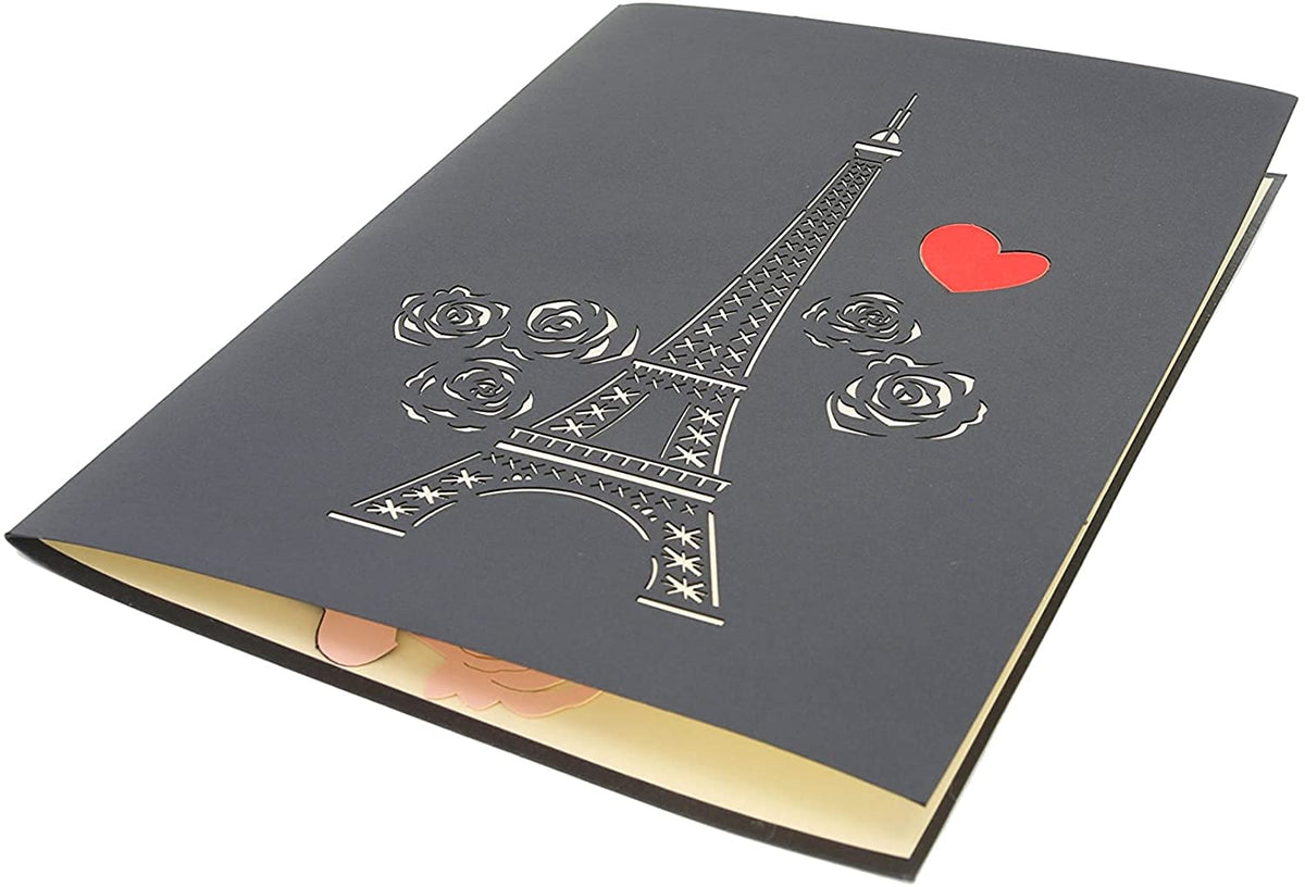 Romantic Eiffel Tower Pop Up Card