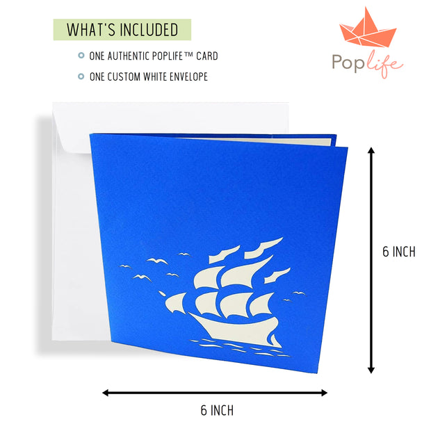 Sailboat Tall Ship Pop Up Card