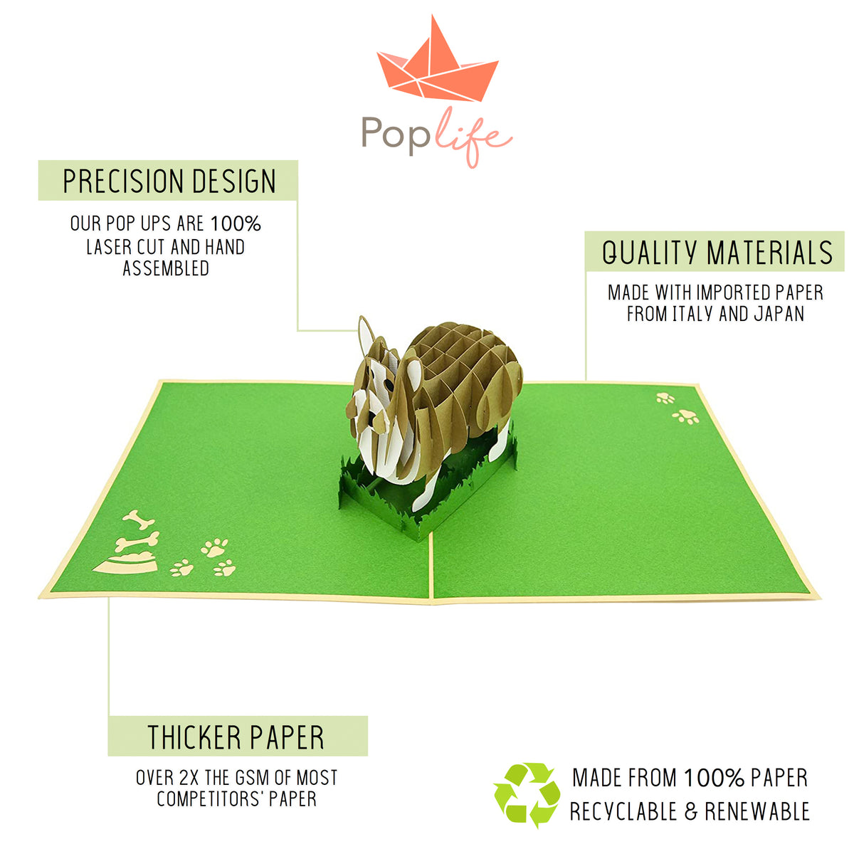 Corgi Puppy Pop Up Card