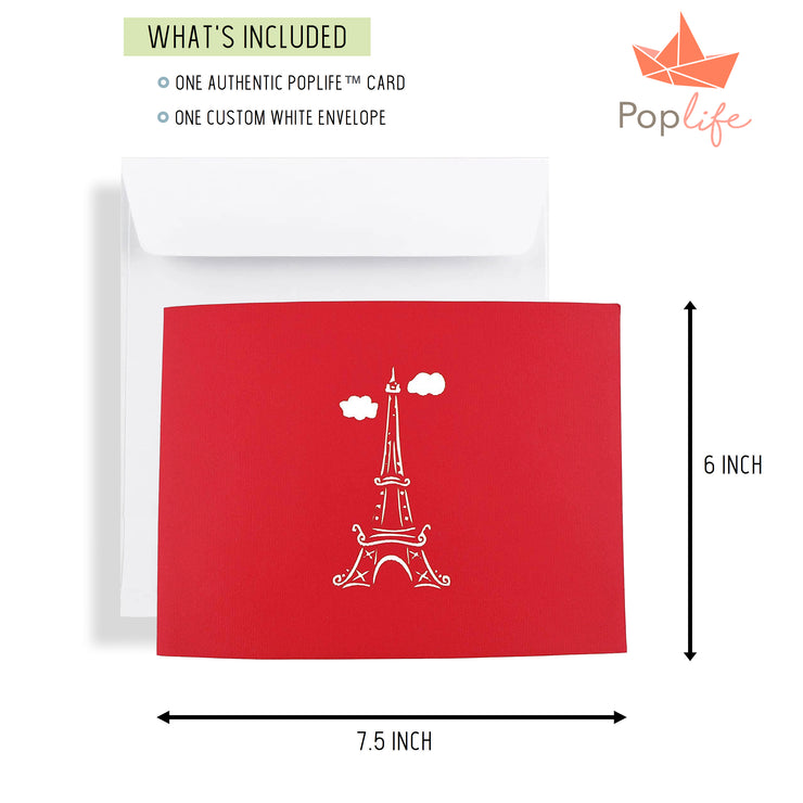 Eiffel Tower, Paris Pop Up Card