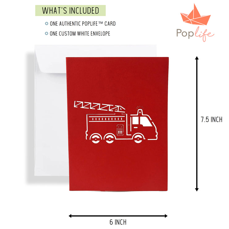 Fire Engine Pop Up Card