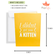 Funny Kitten Pop Up Card - GivePop, $1 donated to the Humane Society