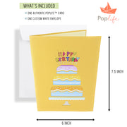 Happy Birthday Colorful Cake Pop Up Card