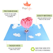 Hot Air Balloon Heart Pop Up Card
