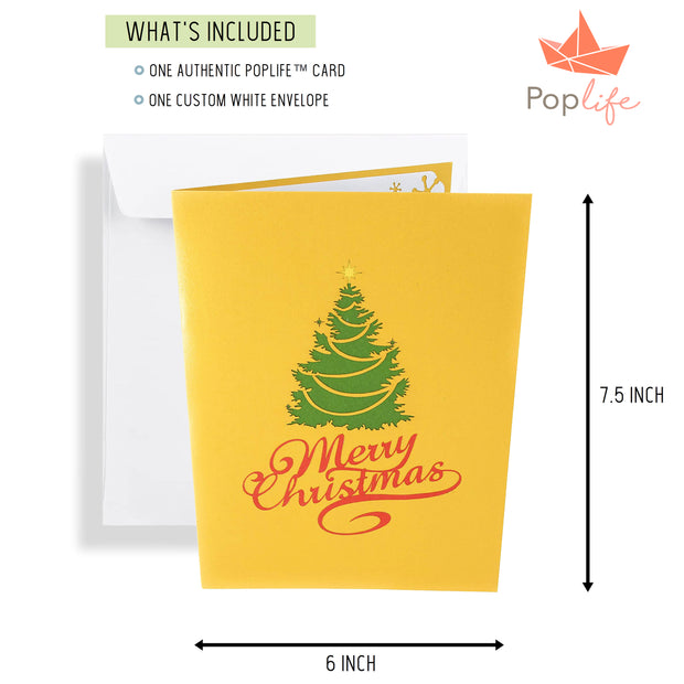 Christmas Tree in Town Square Pop Up Card