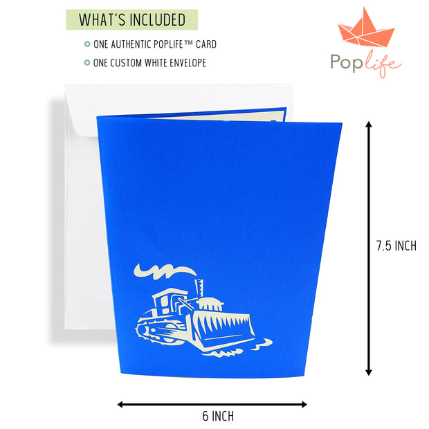Bulldozer Pop Up Card