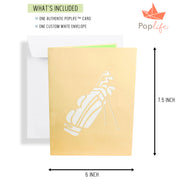 Golf Clubs Pop Up Card