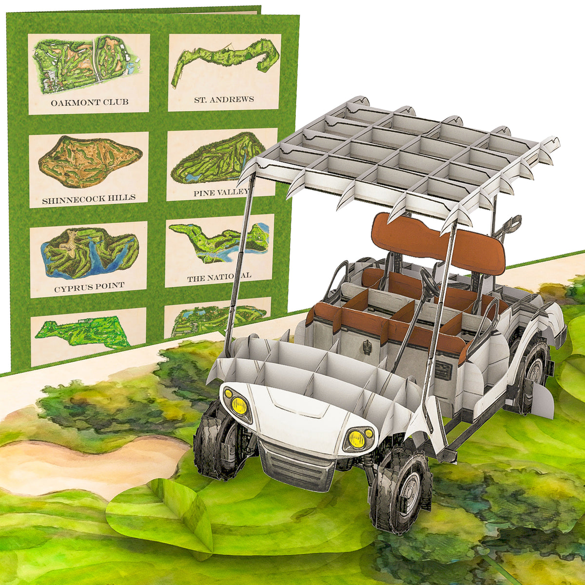 Golf Cart Pop Up Card