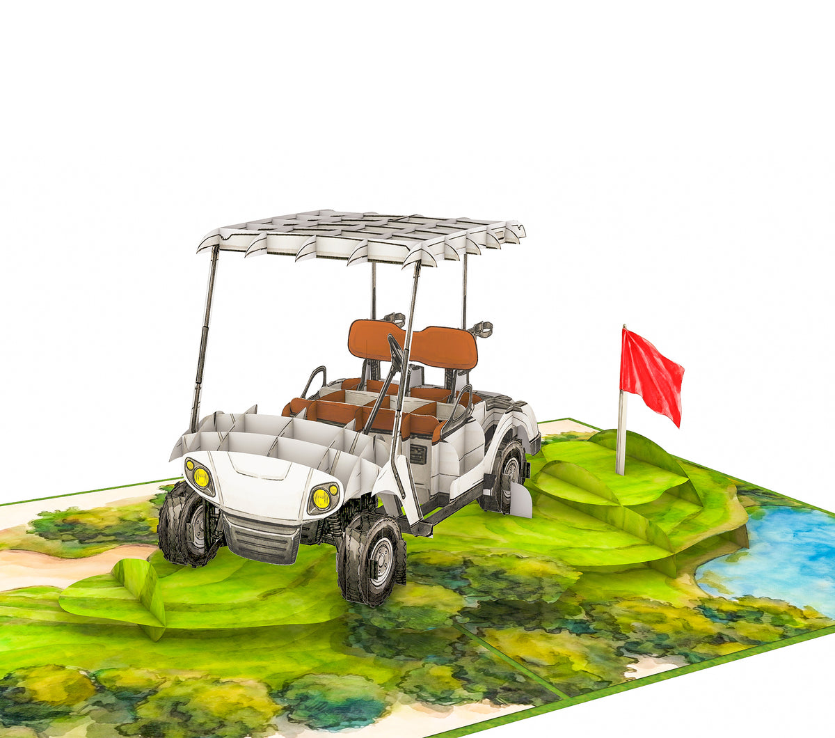 Golf Cart Pop Up Card