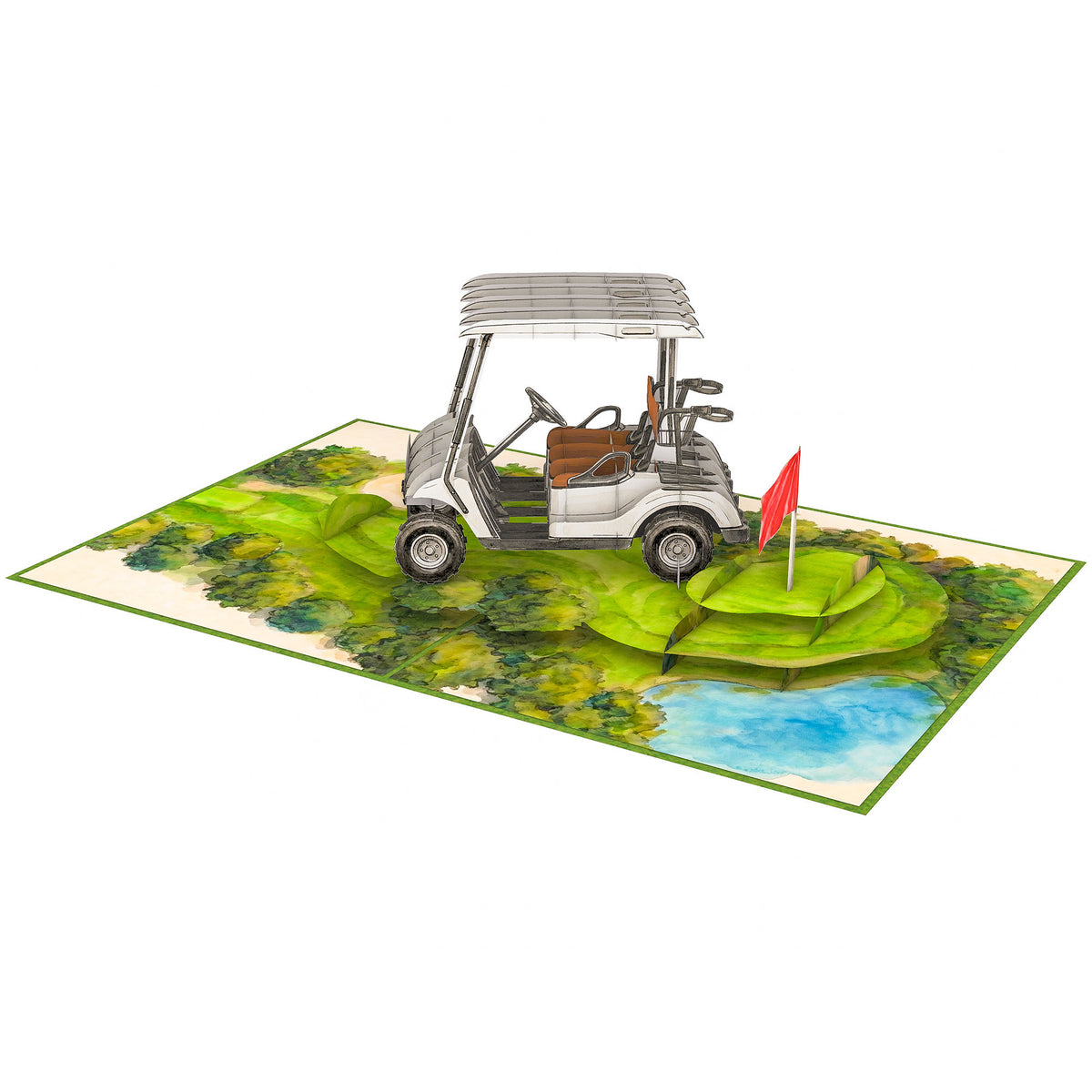 Golf Cart Pop Up Card
