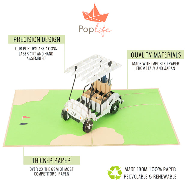 Golf Cart Pop Up Card