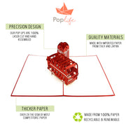 London Bus & Telephone Box Pop Up Card