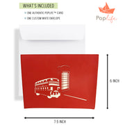 London Bus & Telephone Box Pop Up Card