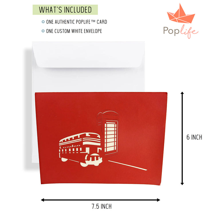 London Bus & Telephone Box Pop Up Card
