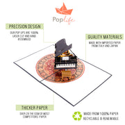 Grand Piano Pop Up Card