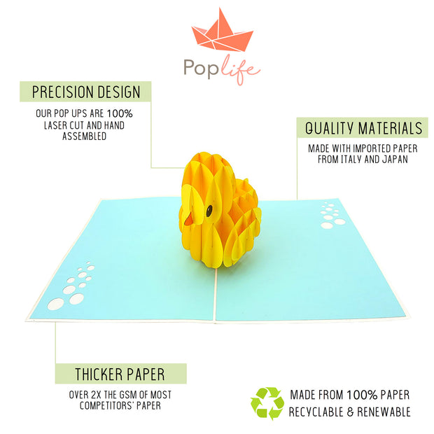 Yellow Rubber Ducky Pop Up Card
