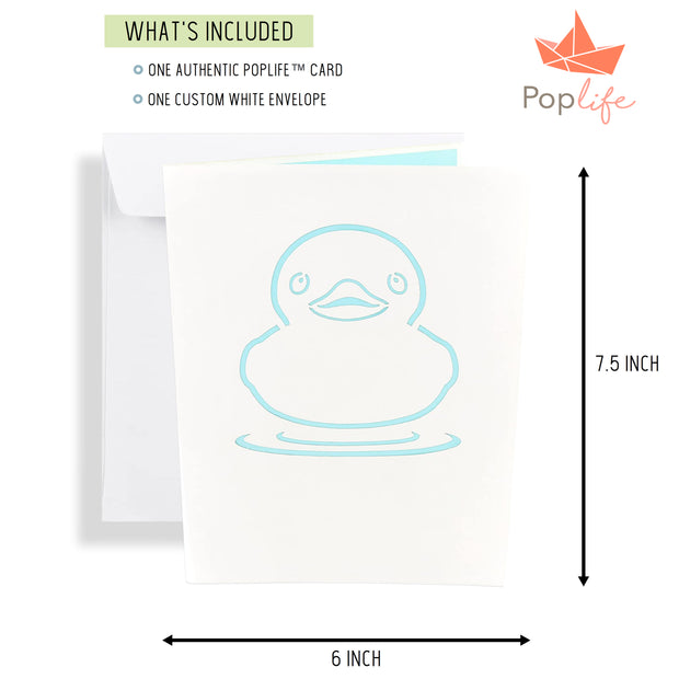 Yellow Rubber Ducky Pop Up Card