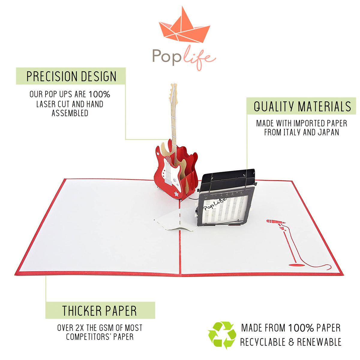 Guitar Pop Up Card