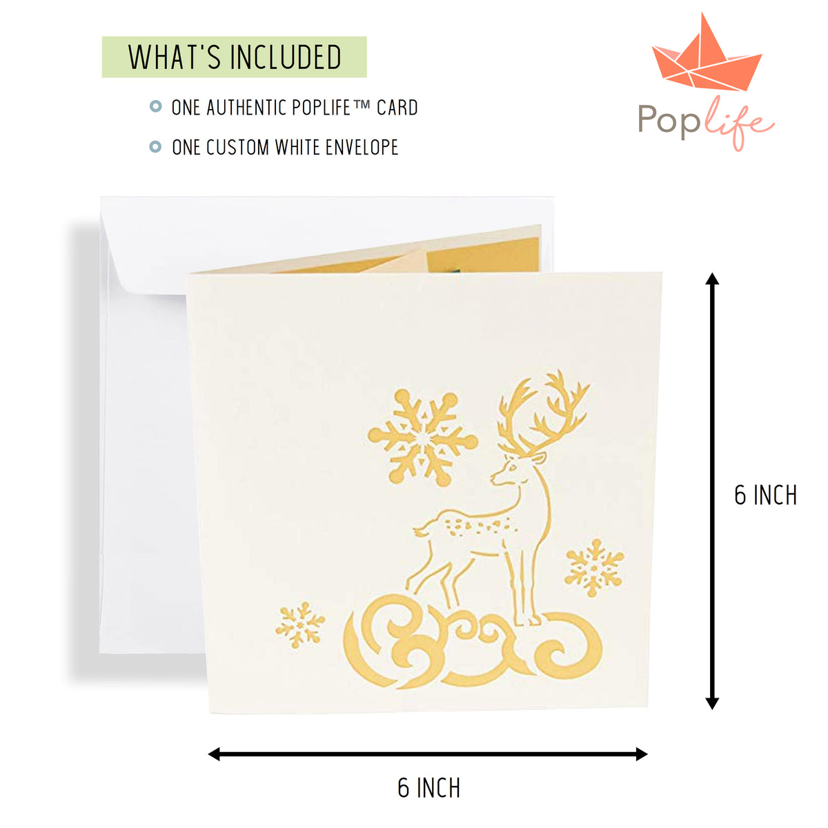 Reindeer in the Forest Pop Up Holiday Card