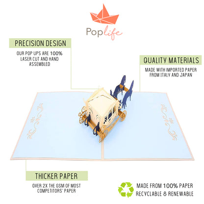 Fairy Tale Carriage Pop Up Card