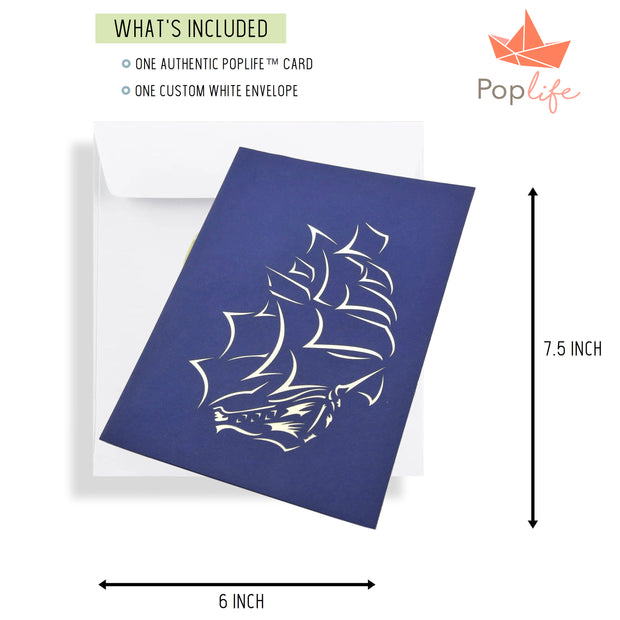 Man O' War Ship Pop Up Card