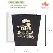 Steam Engine Train Pop Up Card
