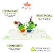 Cactus Birthday Party Pop Up Card