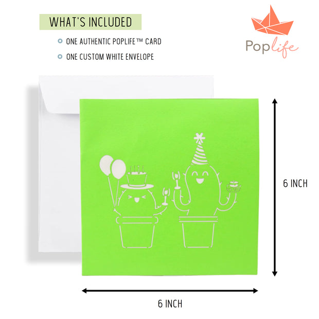 Cactus Birthday Party Pop Up Card