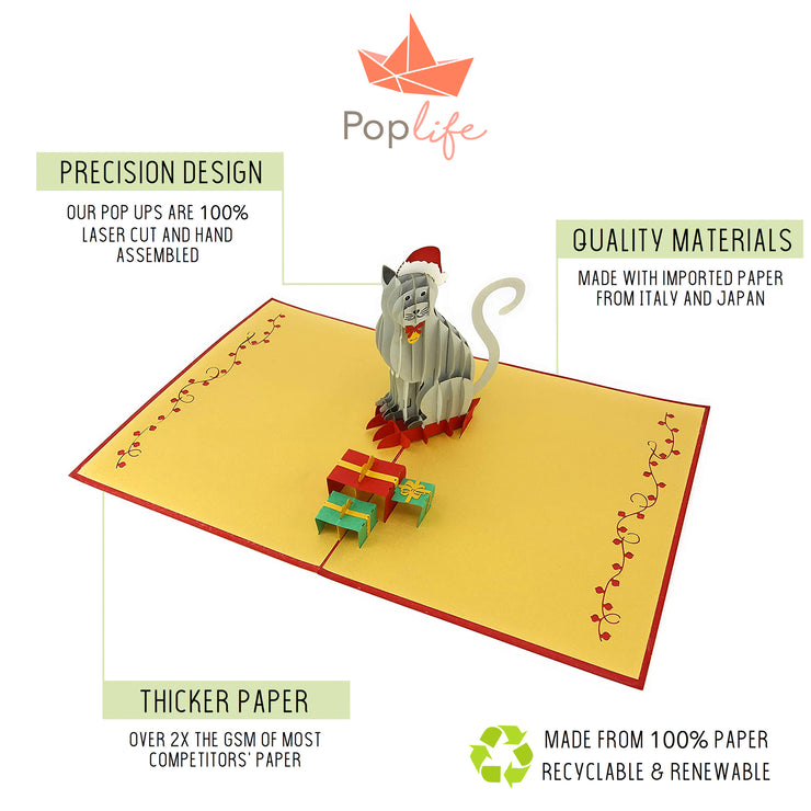 Holiday Cat Pop Up Card