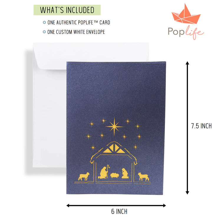 Nativity Manger, Birth of Jesus Pop Up Card