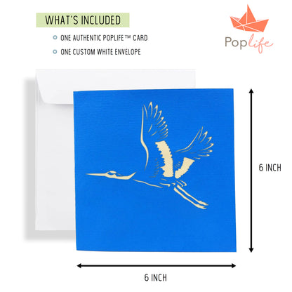 Crane Bird Pop Up Card