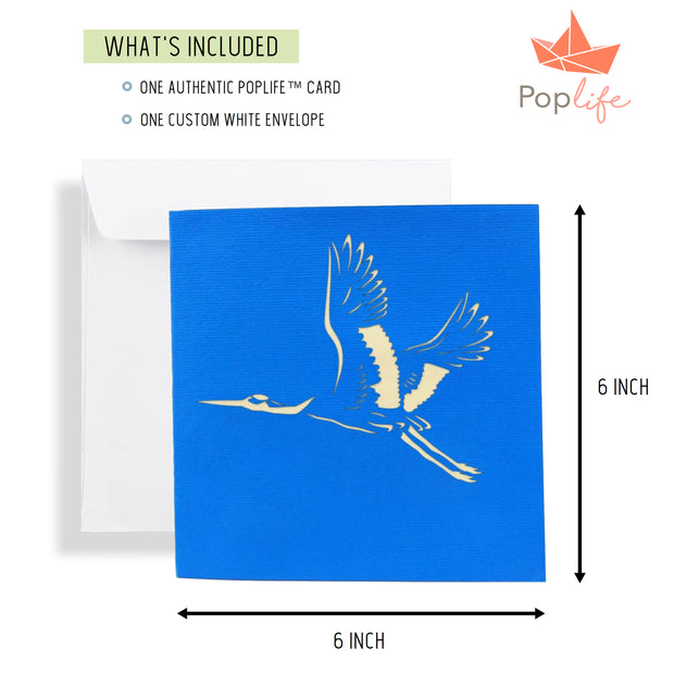 Crane Bird Pop Up Card