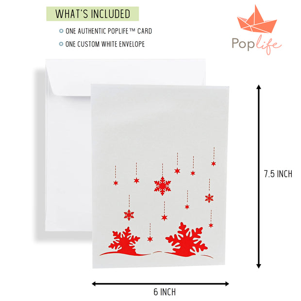 Winter Snowflake Flurry Pop Up Card