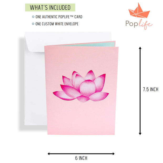 Blue Dragonfly and Lotus Pop Up Card