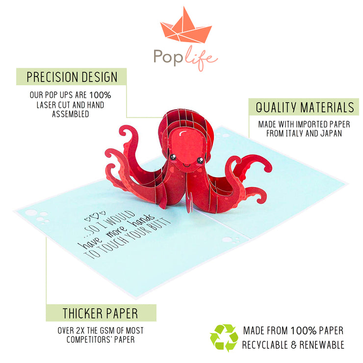 Naughty Octopus Pop Up Card
