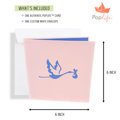 Stork and Baby Pop Up Card