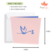 Stork and Baby Pop Up Card