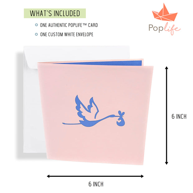 Stork and Baby Pop Up Card