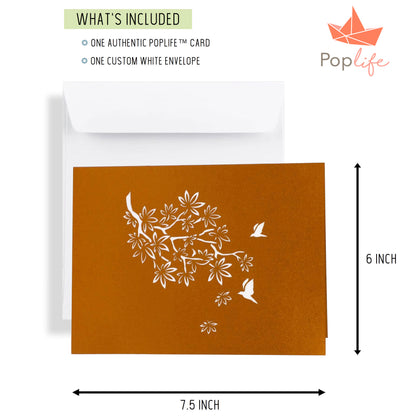 Orange Maple Tree Pop Up Card