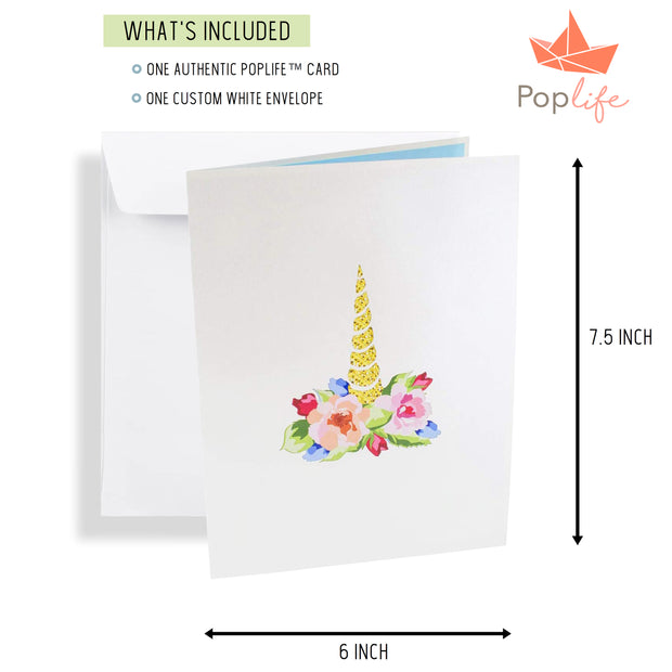 Unicorn Rainbow Pop Up Card