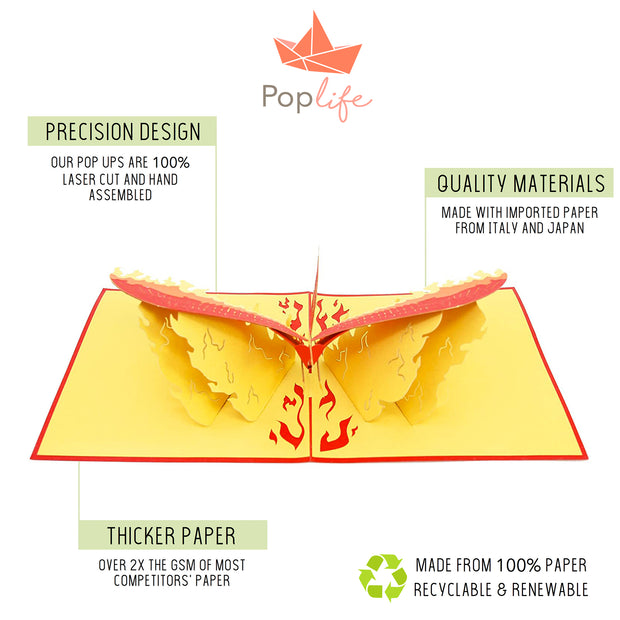 Rising Phoenix Pop Up Card