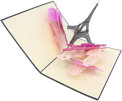 Romantic Eiffel Tower Pop Up Card