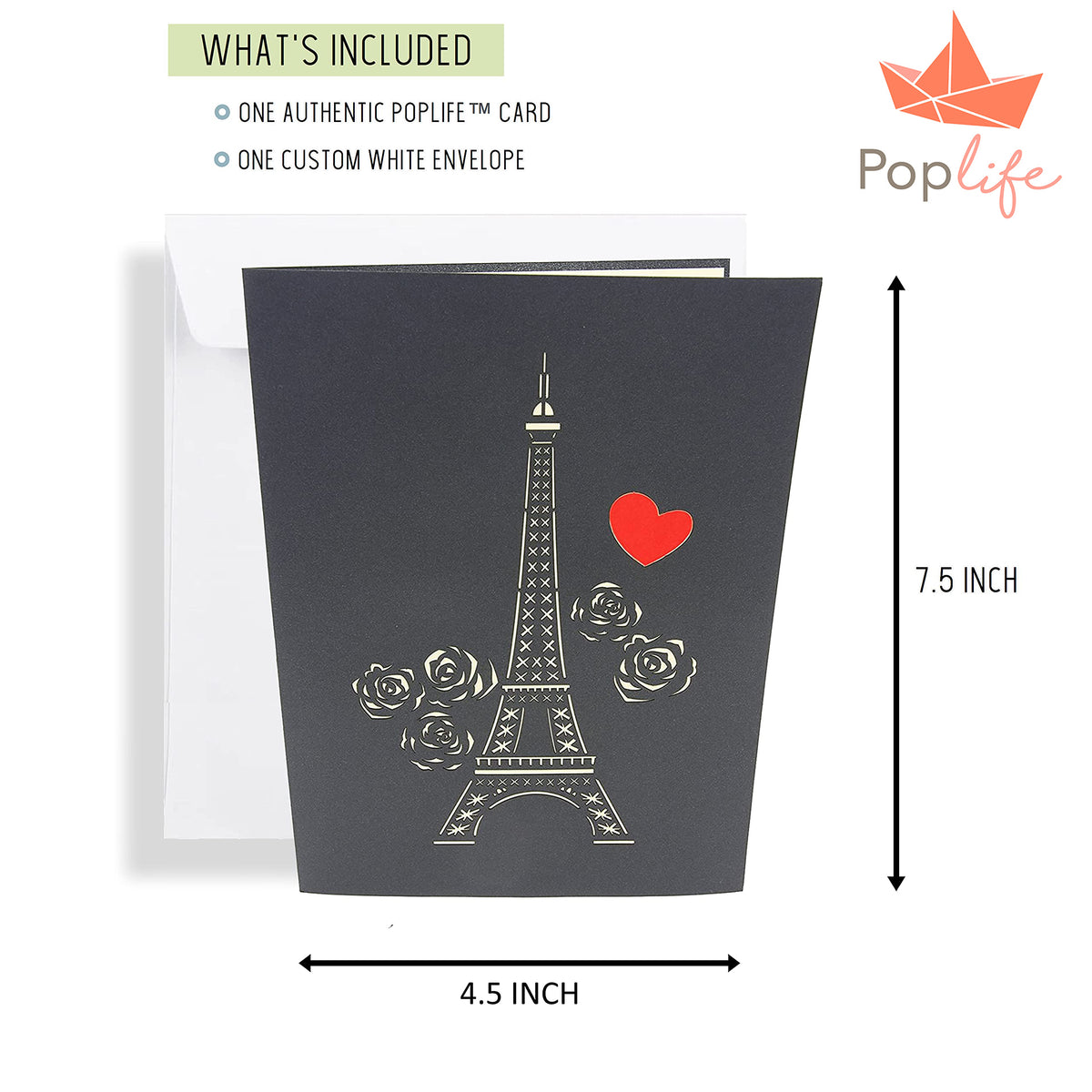 Romantic Eiffel Tower Pop Up Card