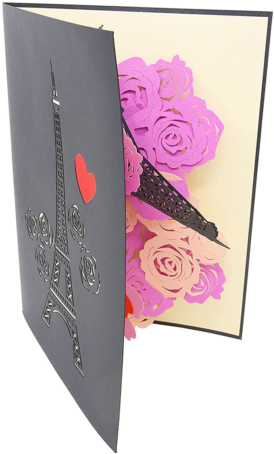 Romantic Eiffel Tower Pop Up Card