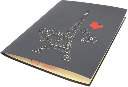 Romantic Eiffel Tower Pop Up Card
