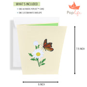 Monarch Butterfly & Daisy Pop Up Card