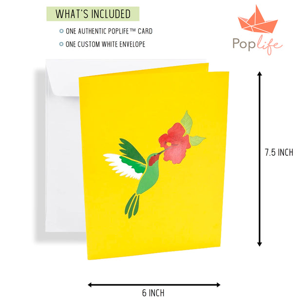 Hummingbird and Hibiscus Pop Up Card