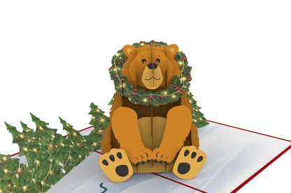 Holiday Bear Pop Up Card