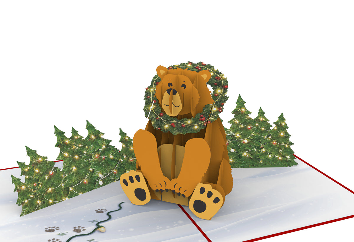 Holiday Bear Pop Up Card